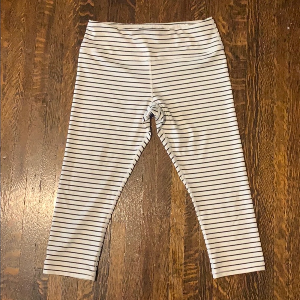 Scorpio Sol black and white striped Crops